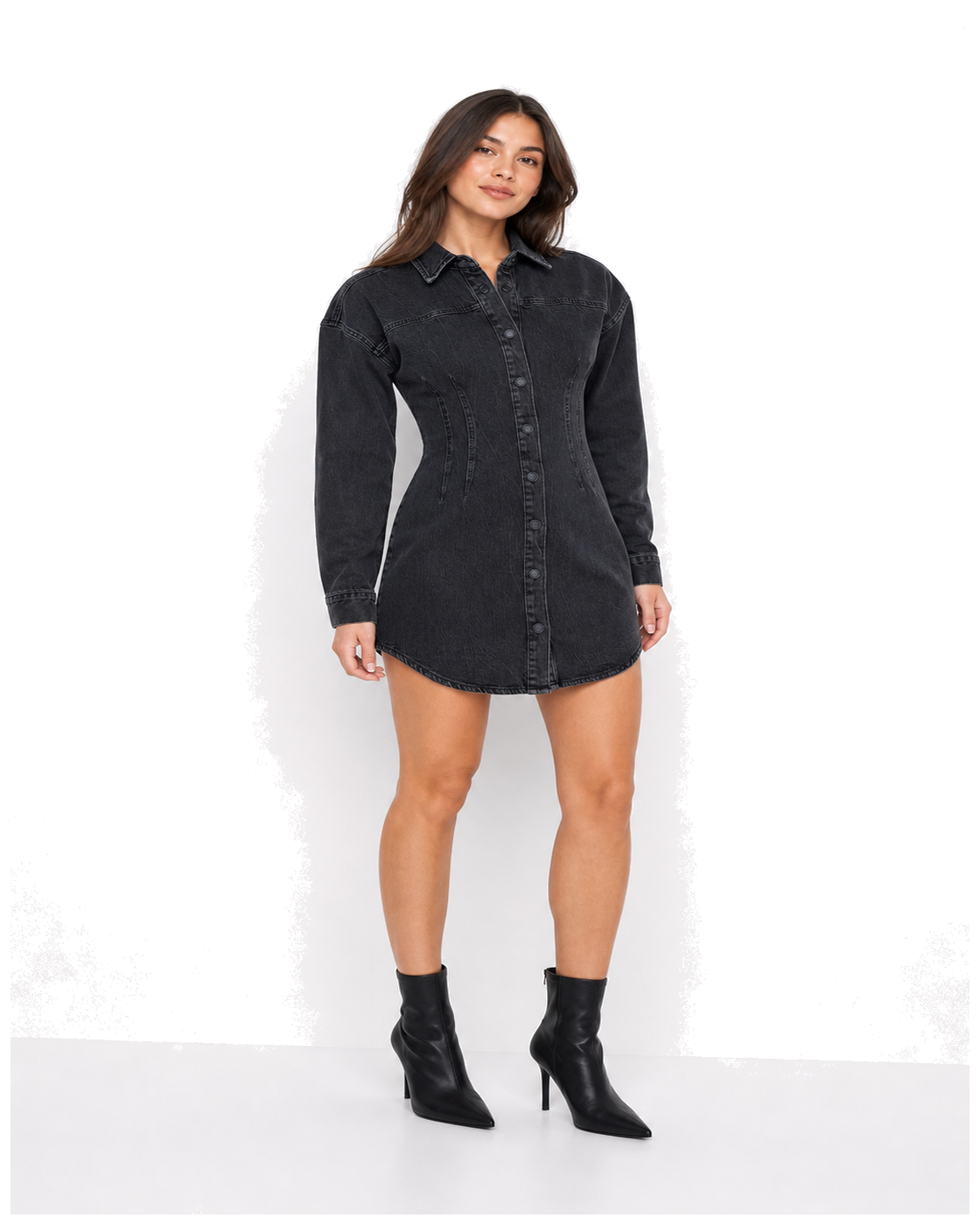 Good American SHAPED DENIM DRESS - view 3