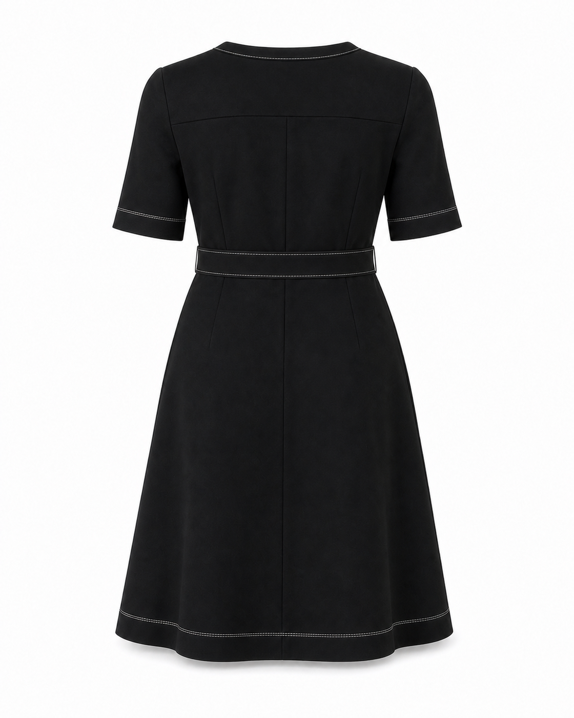 M.M.LaFleur Lauleh Tunic Dress - Everyday Crepe with Topstitch - view 2