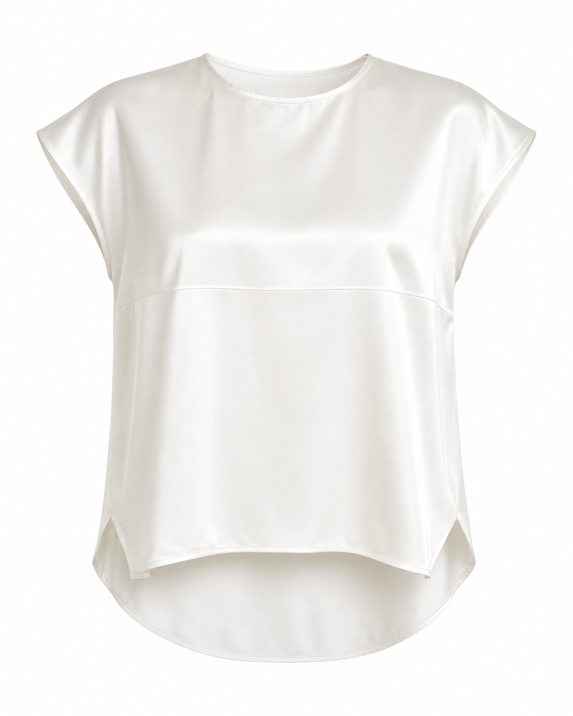 M.M.LaFleur Didion Drape Top - Washable Silk Charmeuse - view 1