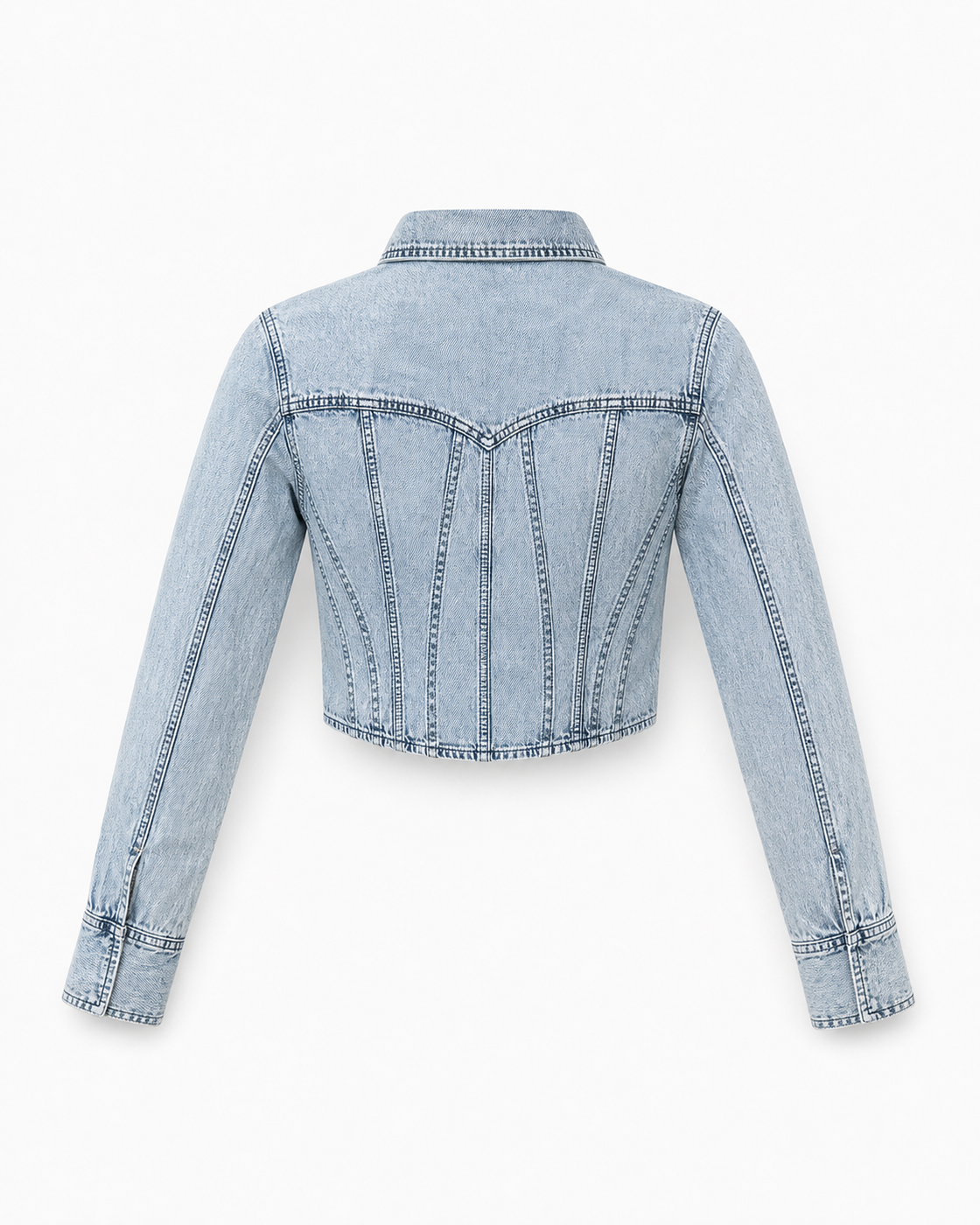 Good American DOLLY DENIM CORSET SHIRT
