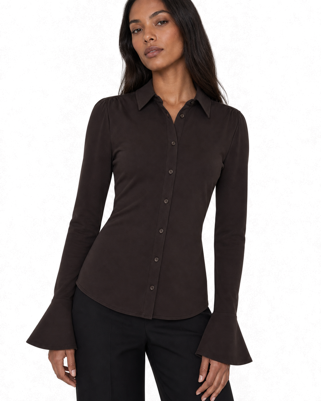 Good American MATTE JERSEY LONG SLEEVE TOP - view 3