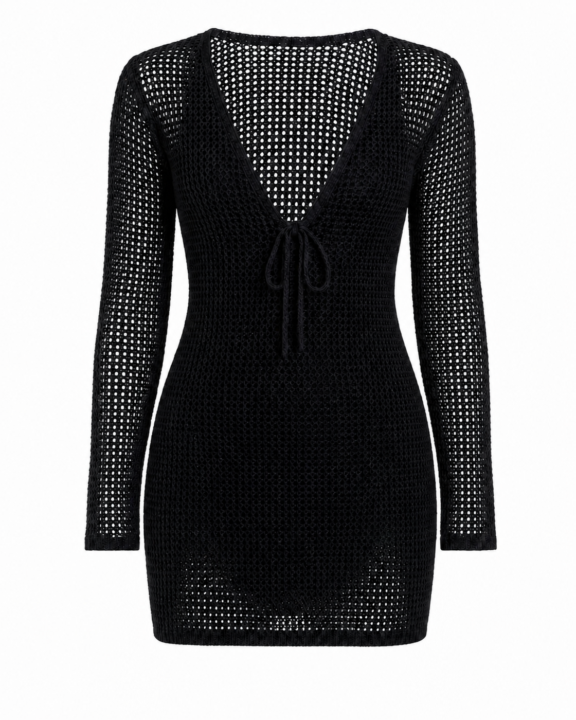Good American CROCHET MINI DRESS