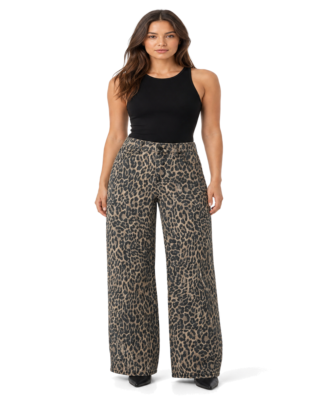 Good American GOOD EASE LEOPARD JEANS | LUCKY LEOPAR - view 3