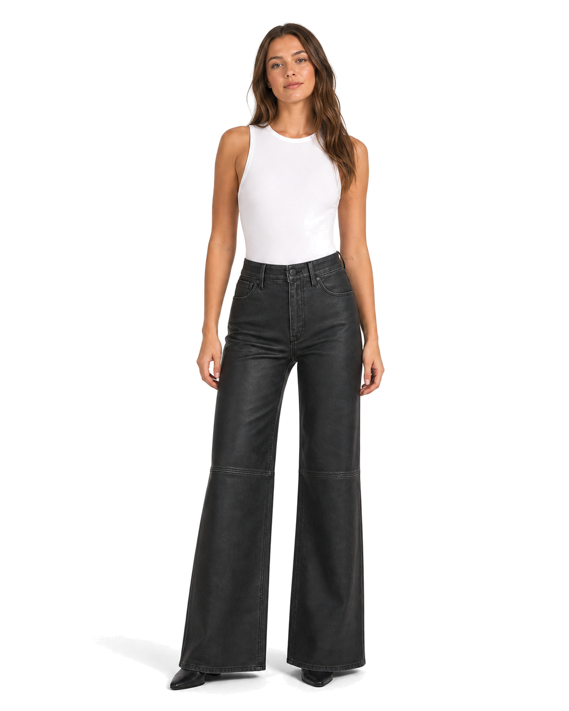 Good American GOOD SKATE FAUX LEATHER PANTS - view 3