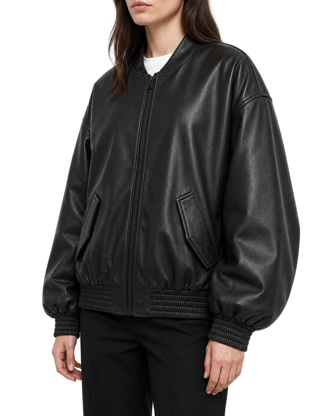 Bayse SELENE OVER SIZED BOMBER JACKET - BLACK - view 3