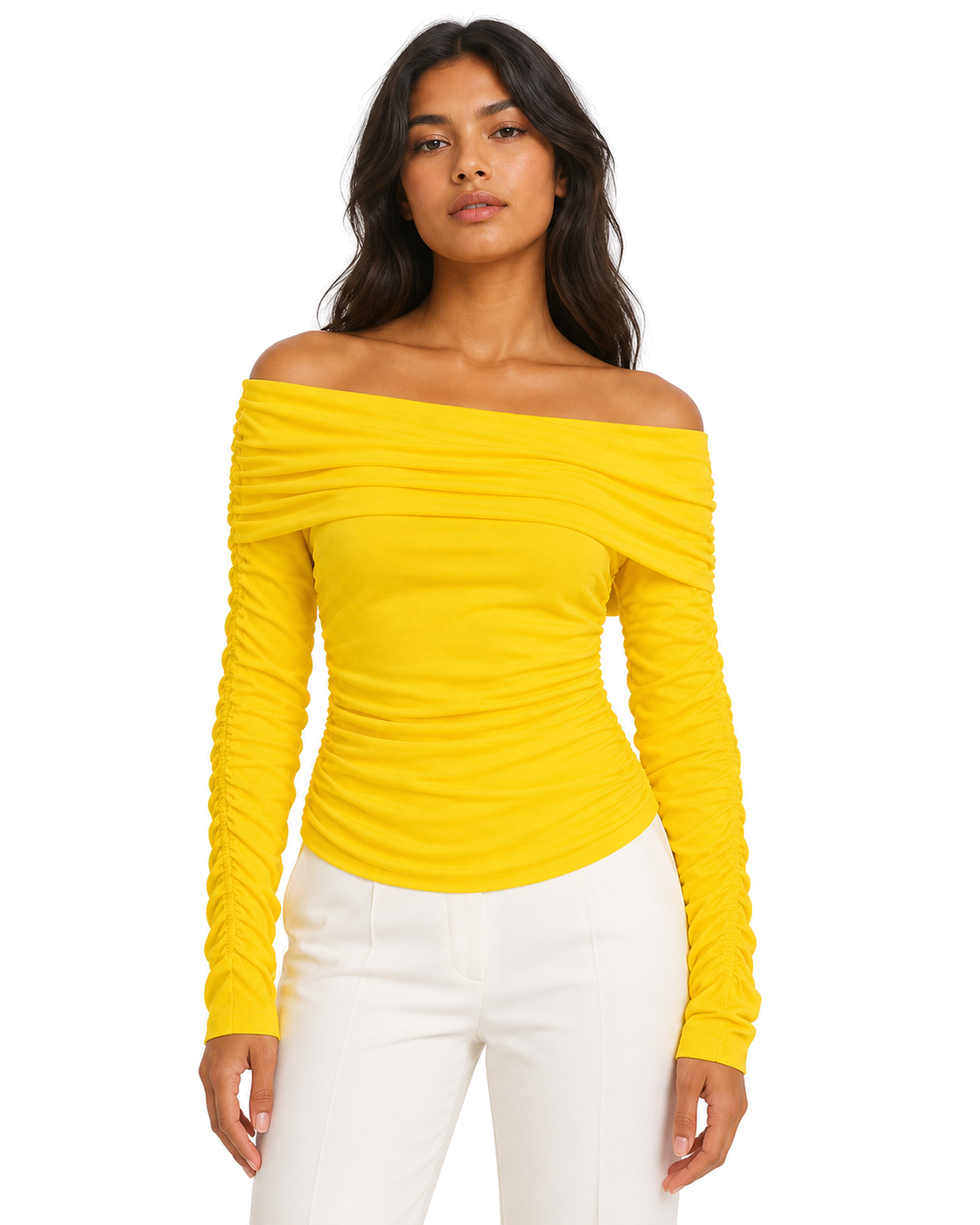 KHY Long Sleeve Ruched Top - view 3