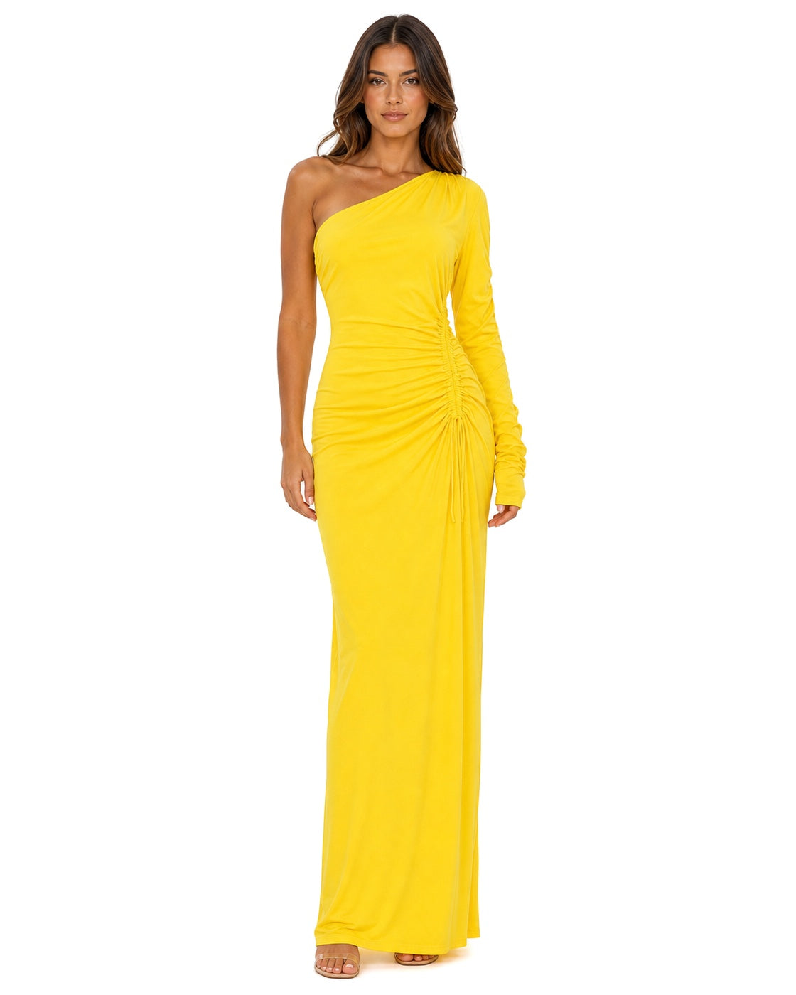 KHY One Shoulder Ruched Gown - view 3