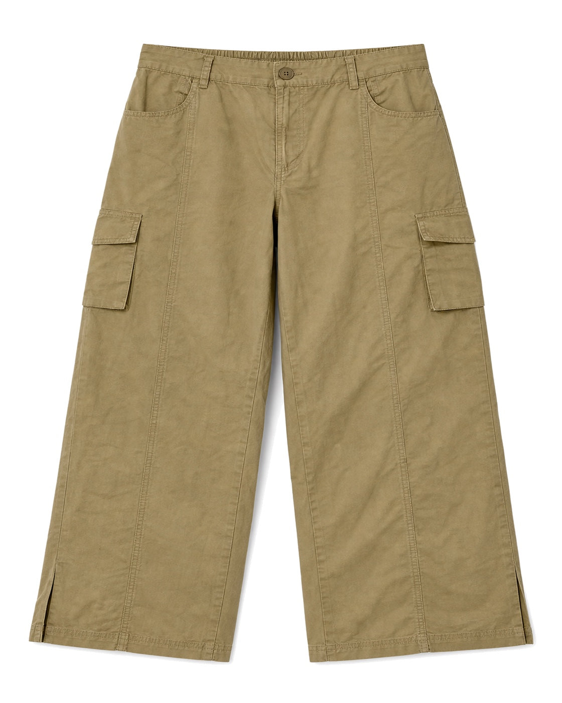 Tan and brown cargo pants - view 1