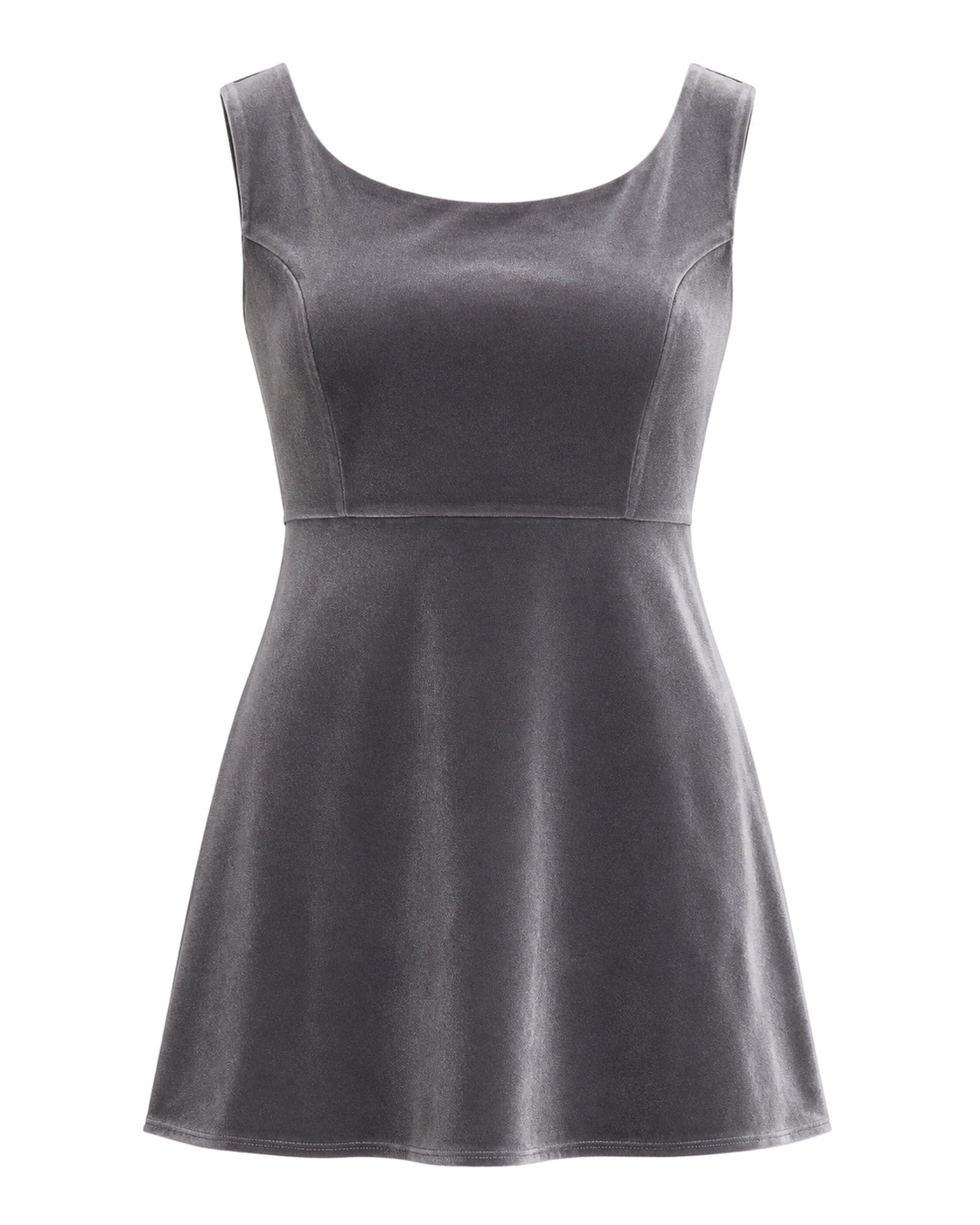 Gap grey velvet mini dress #partydress - view 1