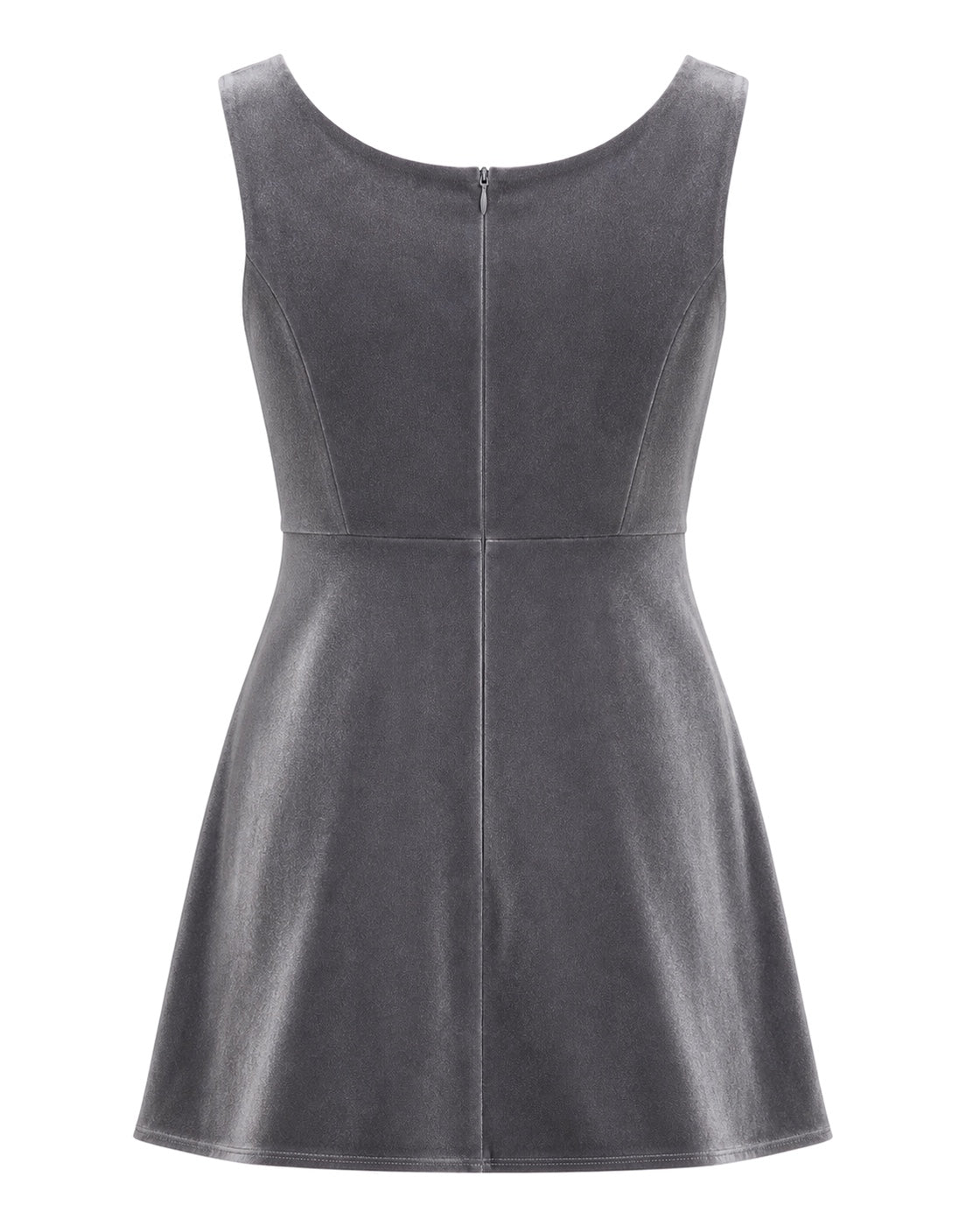 Gap grey velvet mini dress #partydress - view 2