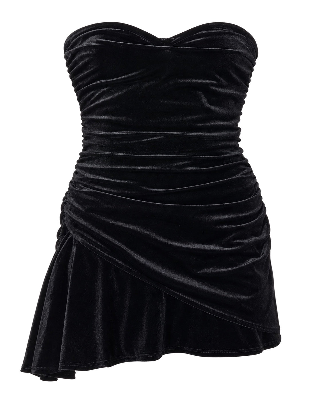 Black velvet mini dress #minidress - view 1